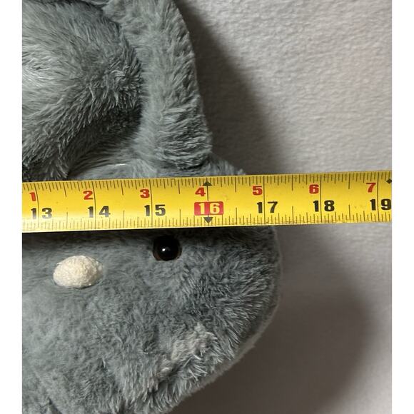 Animal Adventure Elephant Plush 17” Jumbo Floppy Large Pillow 2020 Gray Grey NWT - Picture 7 of 7